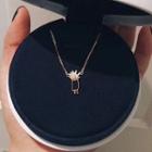 Alloy Cartoon Pendant Necklace Rose Gold - One Size
