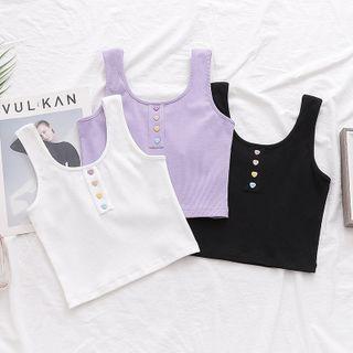 Heart Button Tank Top