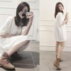 Square-neck Lace-trim Tunic