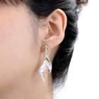 Fishtail Drop Earring With Pouch - 1 Pair - Silver - One Size