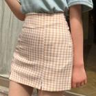 Inset Shorts Gingham Mini Skirt