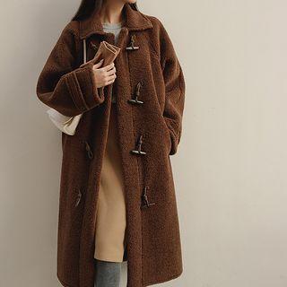 Toggle-button Sherpa-fleece Long Coat