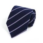 Striped Silk Neck Tie (8cm) As Figure Shown - One Size