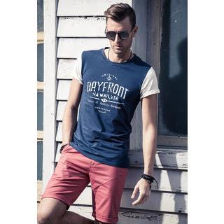 Short-sleeve Lettering Printed T-shirt