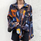 Oversized Printed Shirt Multicolor - One Size