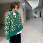 Color-block Jacket Green - One Size