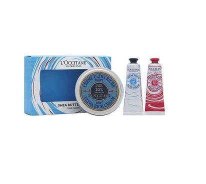 L'occitane - Shea Butter Trio Set: Hand Cream 30ml + Rose Hand Cream 30ml + Rich Body Cream 100ml  3 Pcs