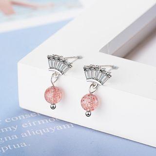 Bead Rhinestone Dangle Earring As Shown In Figure - One Size