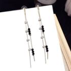 Faux Crystal Fringed Earring 1 Pair - S925 Sterling Silver Pin - Gold - One Size