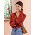 Long-sleeve Dot Pattern Shirt