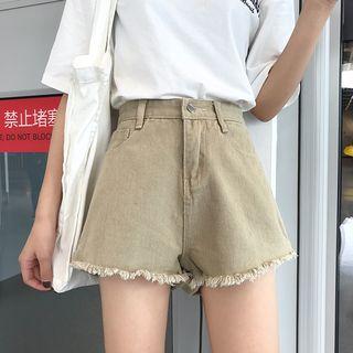 Pants Wide High-waist Denim Shorts