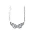 Fashion And Elegant Angel Wing Cubic Zirconia Necklace Silver - One Size