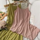 Sleeveless Plain Midi Dress In 7 Colors
