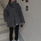 Fleece Zip Jacket Gray - One Size
