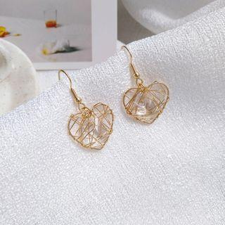 Wirework Heart Dangle Earring