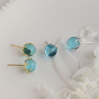 Bead Sterling Silver Stud Earring