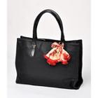 Scarf-accent Tote Black - One Size