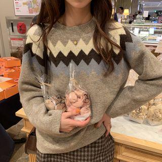 Jacquard Sweater Gray - One Size