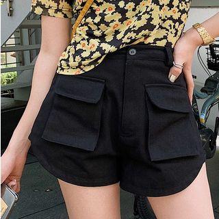 Pocket Detail Hot Pants