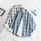 Plaid Fleece Long-sleeve Shirt