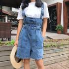 Belted Dungaree Shorts