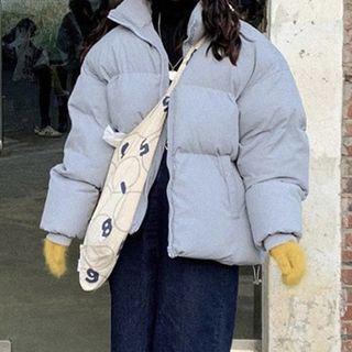 Oversize Padded Zip Jacket Milky Blue - One Size