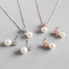Faux Pearl Necklace / Earring