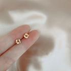 Twisted Stud Earring 1 Pair - Gold - One Size