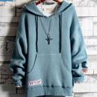 Front Pocket Hooded Knit Top