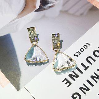 Triangle Crystal Dangle Earring As Shown In Figure - One Size