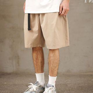 Belted Wide Leg Cargo Shorts