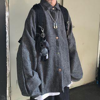 Corduroy Shirt Jacket Dark Gray - One Size