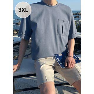 Patch-pocket Plain T-shirt