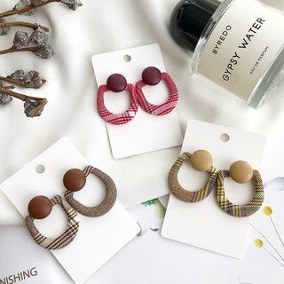 Patterned Hoop Drop Earring