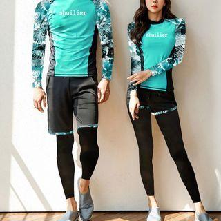 Couple Matching Rash Guard / Swim Top / Shorts / Pants / Set