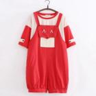 Two-tone T-shirt / Jumper Shorts / Set