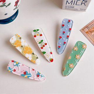 Print Acrylic Hair Clip (various Designs)