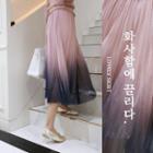 Dyed Flare Tulle Skirt