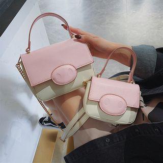 Pig Nose Applique Crossbody Bag