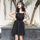 Shoulder-tie A-line Mini Dress