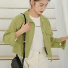 Drawstring-cuff Shirt Jacket