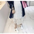 Eyelet Lace Layered Tank Dress