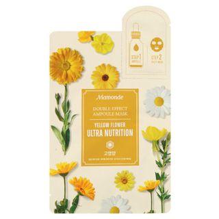 Mamonde - Double Effect Ampoule Mask (yellow Flower Ultra Nutrition): Ampoule 1ml + Mask 1sheet