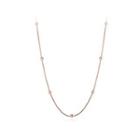 Simple And Fashion Plated Rose Gold Geometric Round Bead 316l Stainless Steel Necklace Rose Gold - One Size