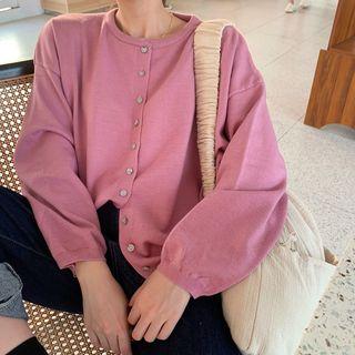 Multi-color Open-front Long-sleeve Top