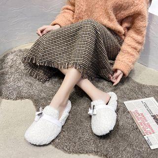Buckled Fluffy Mules
