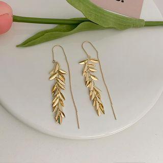 Wheat Alloy Fringed Earring 1 Pair - Gold - One Size