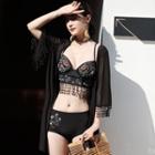 Set: Fringed Cover-up + Bikini