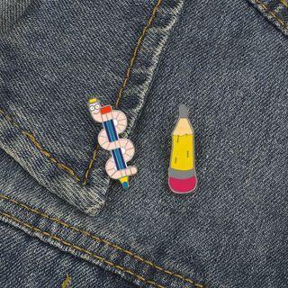 Pencil Brooch Pin (various Designs)
