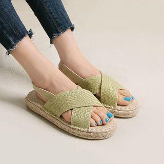 Cross-band Espadrille Sandals